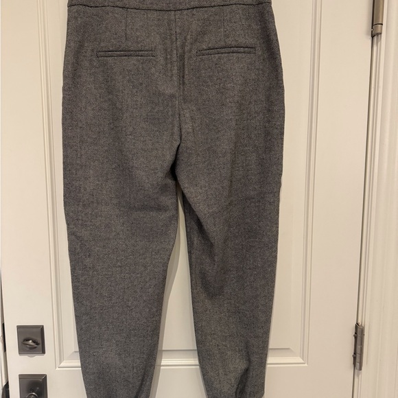 Veronica Beard Frazier joggers, black/ white herringbone. - Picture 6 of 7